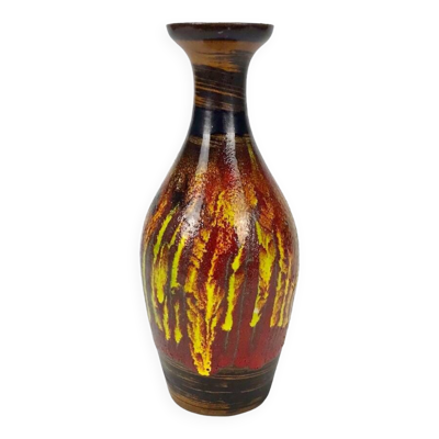 Vase Saint-Clément flammé à fine encolure