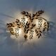 Large Hollywood Regency Palm Leaf Wall Lamp by Hans Kögl