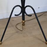 Tripod floor lamp in tubular metal - 1950s