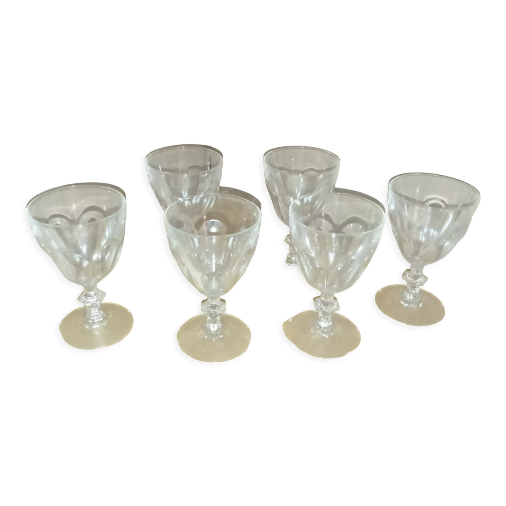 6 verres à vin cristal Rambouillet