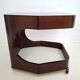 Table basse italienne vintage sur roulettes, années 1970
