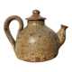 Breton stoneware teapot / vintage glazed ceramic pottery