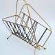 Magazine holder vintage brass wire and scoubidou 1950