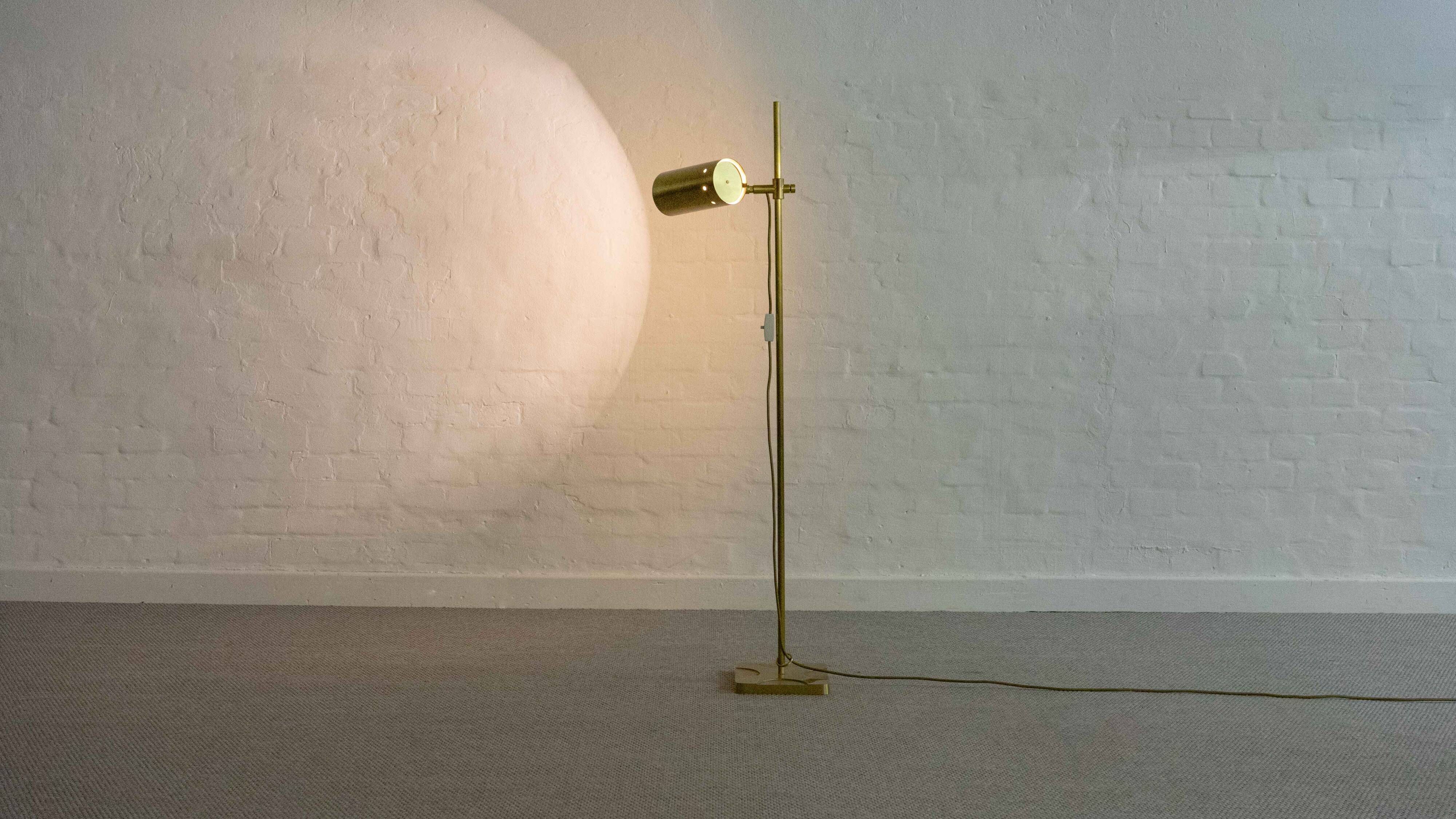 Midcentury Brass Floorlamp / Spot, 60s