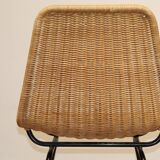 Vintage "Italia 100" model chair by Rotanhuis in woven wicker, 1950s