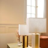 Lampe la Luco finition laquée blanc & or jaune
