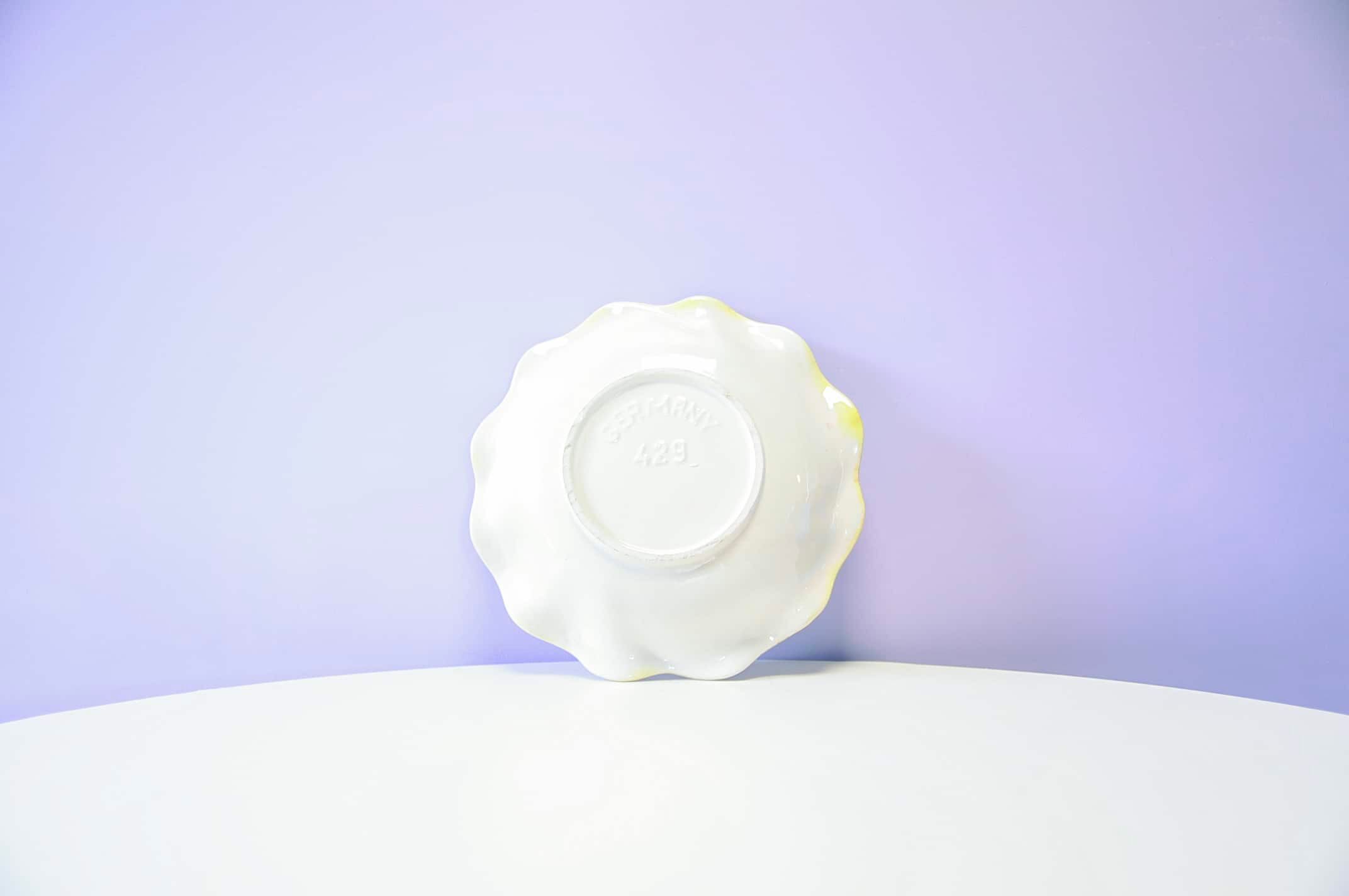 Vintage yellow ceramic bowl