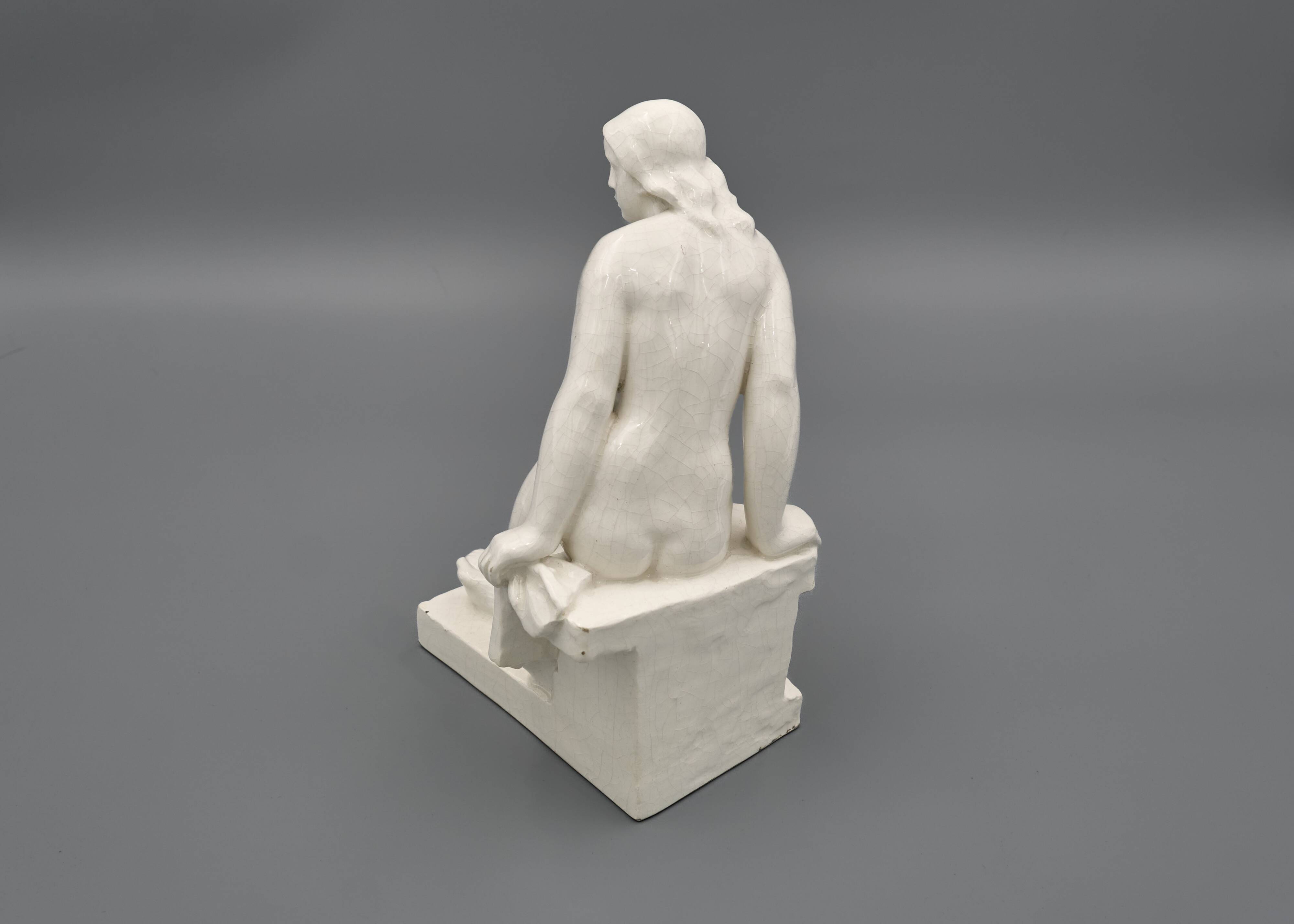Ceramic Woman Sculpture by Břetislav Benda