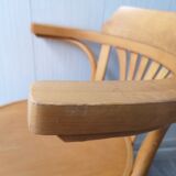 Wood swivel desk chair