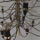 Chandelier en laiton par Gino Sarfatti pour Arteluce, années 1950.