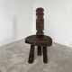 Brutalist stool with African influence