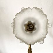 Applique ancienne en bronze et tulipe en verre