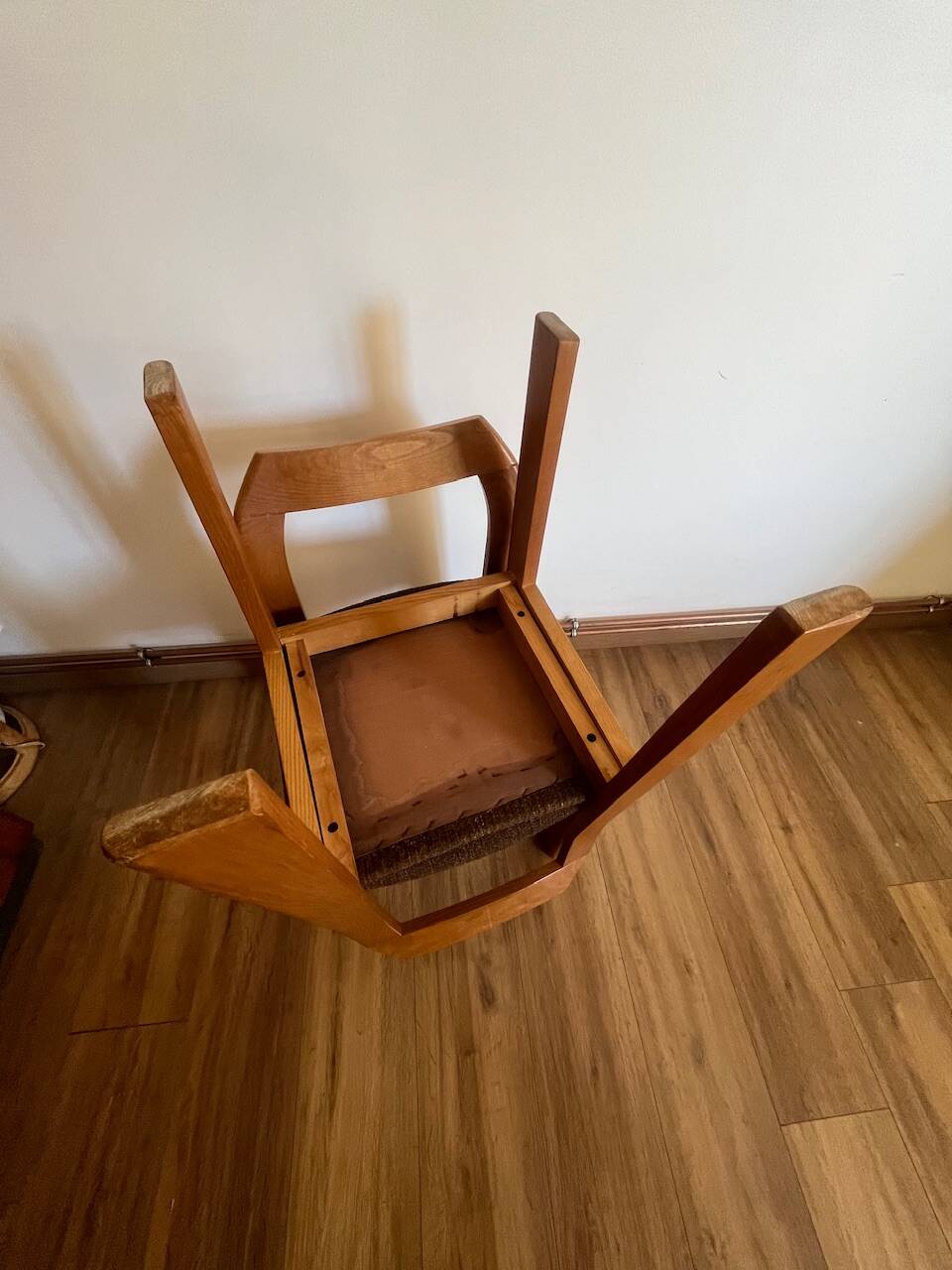 2 wooden chairs