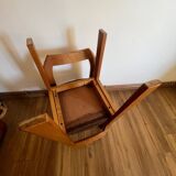 2 wooden chairs
