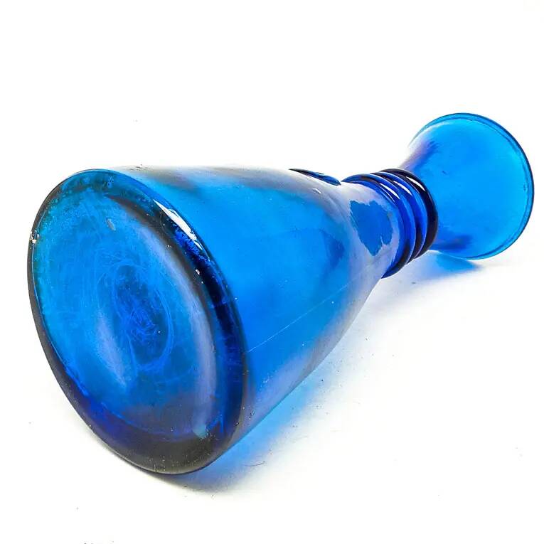 Mid-century modern vase, cobalt glass, Sweden, 1970s