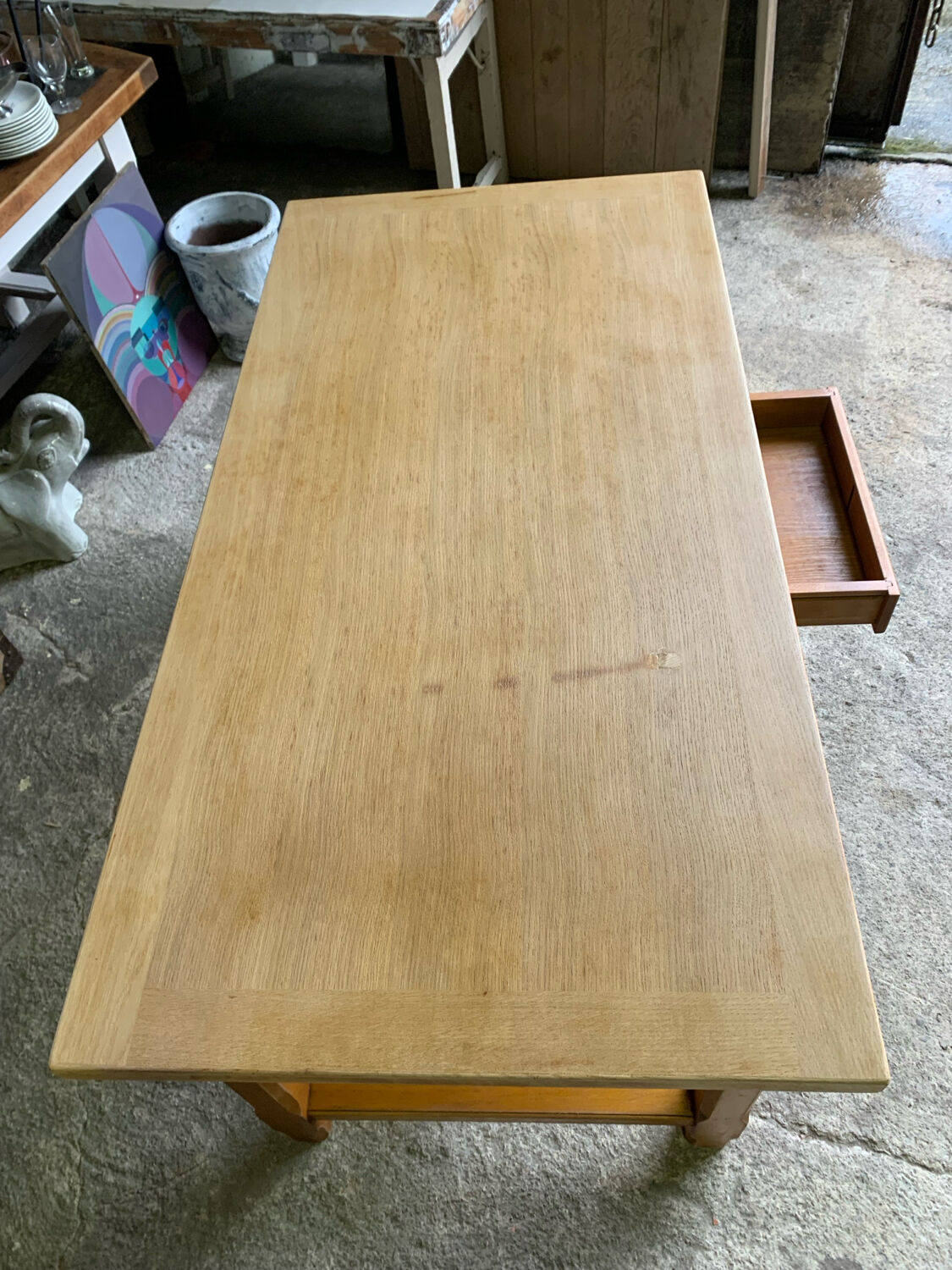 Oak farmhouse table – 1950s