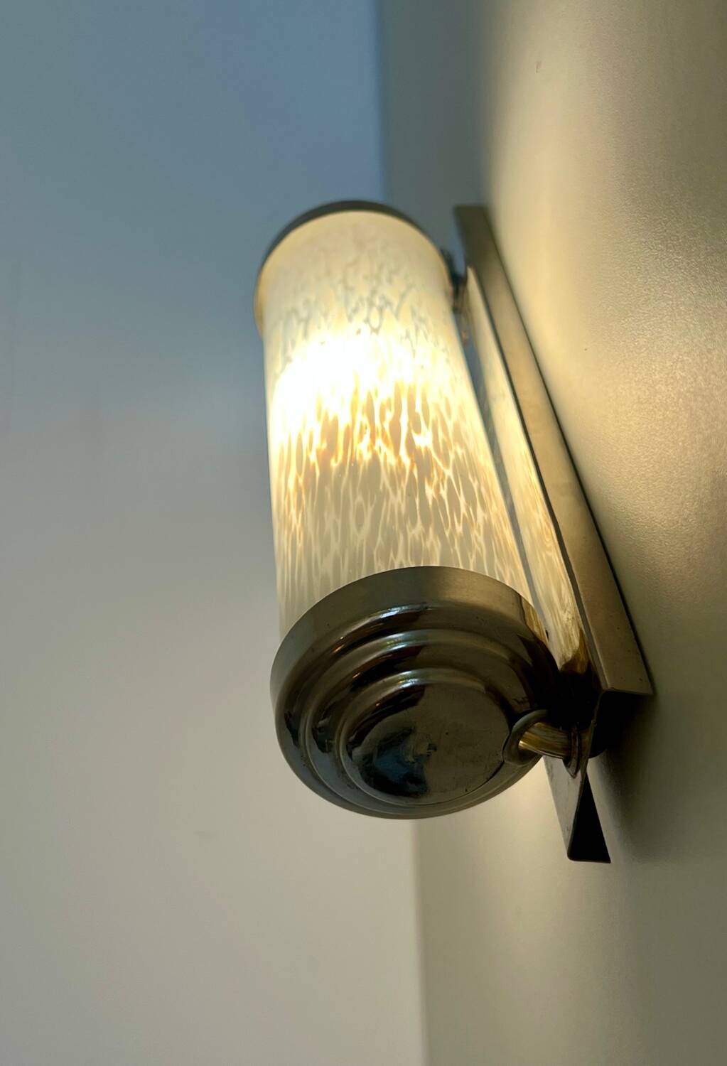 Vintage tubular glass wall light Clichy