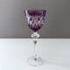 Collection crystal glasses, colored wine glass