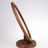 Rattan mirror to stand