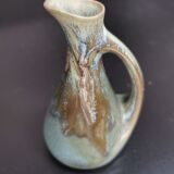 Art Nouveau ceramics signed Denbac pitcher vase retro glacures