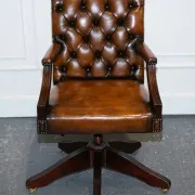 Chesterfield Director's Chair in Brown Cigar Leather