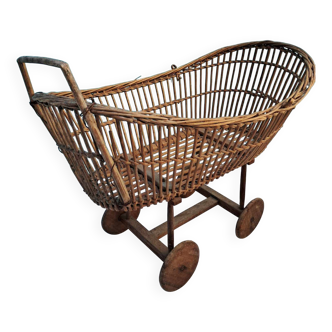 Vintage wicker pram