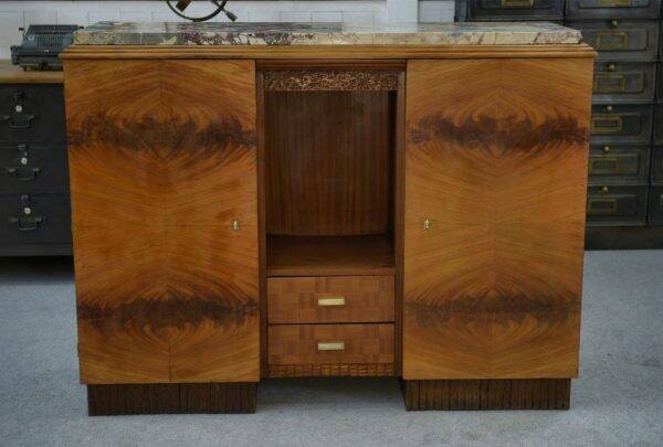 Art Deco Walnut Buffet, 1930s