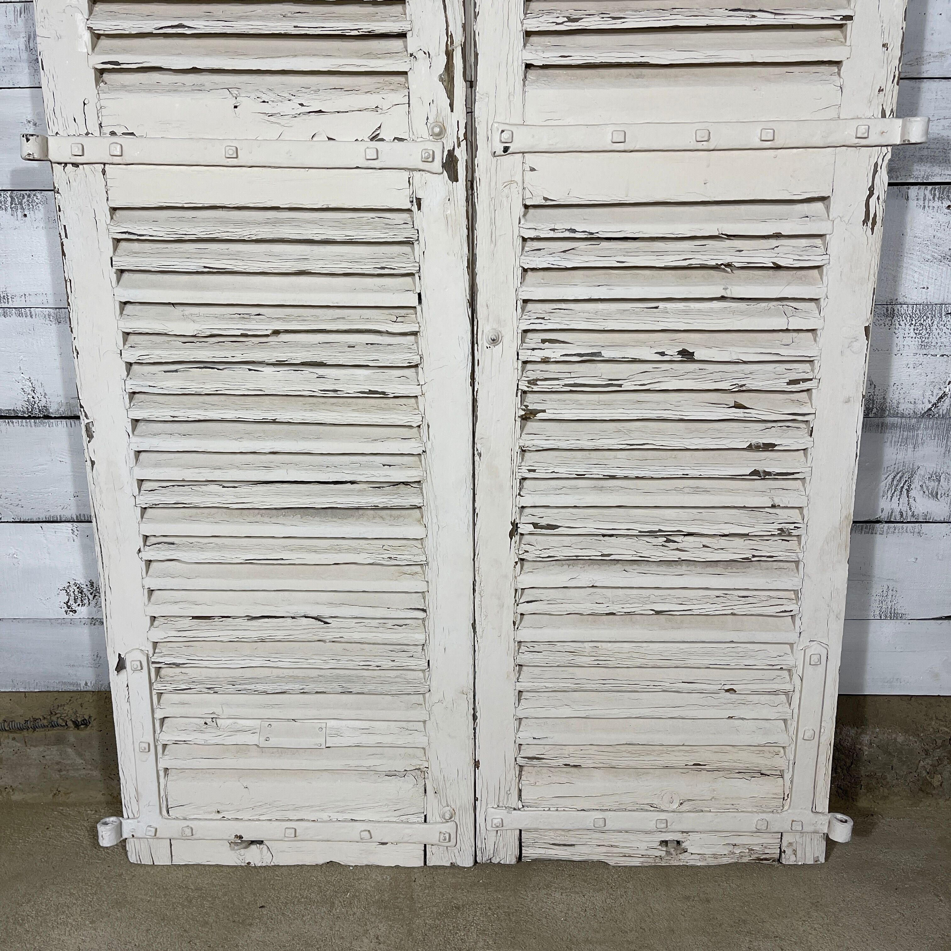 Pair of white shutters