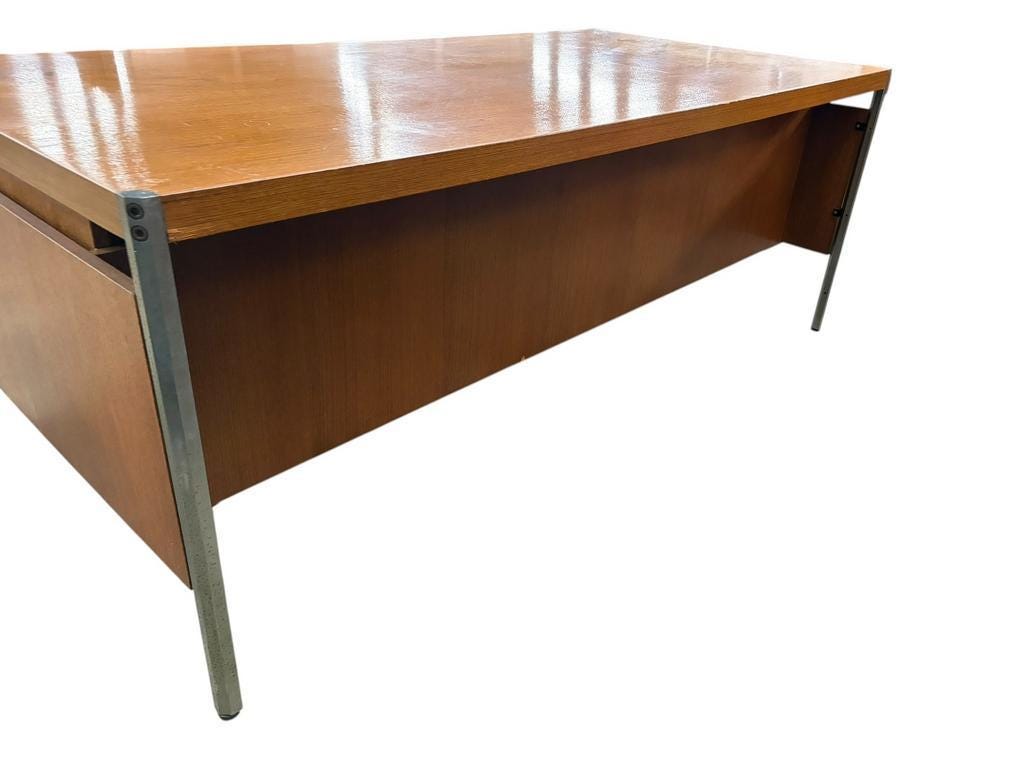 XL vintage wooden desk De Coene 'EFAC M20 Cotribel'