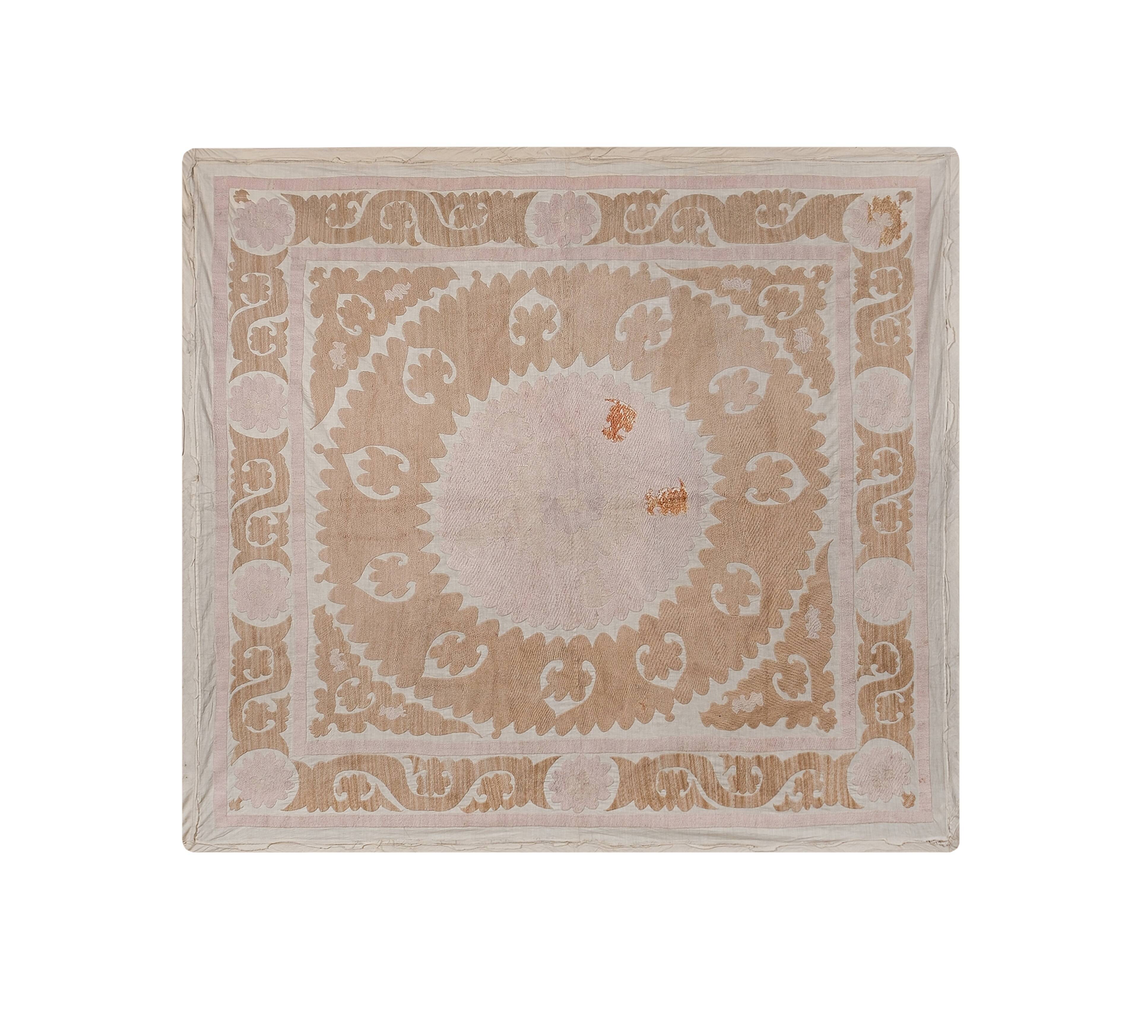 Hand knotted rug, vintage turkish rug 148x167 cm