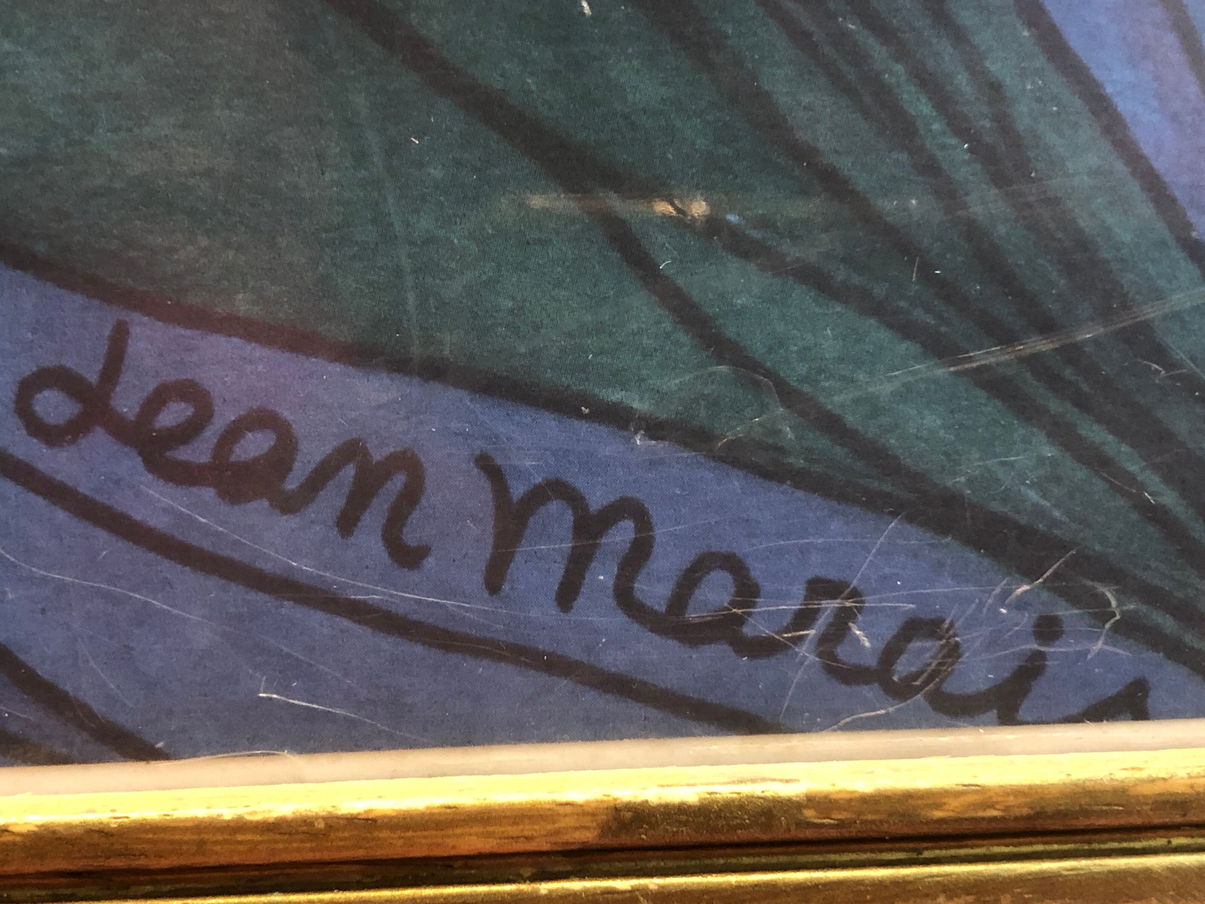 Old poster of St Anne's Church in Vallauris, Jean Marais, 1991