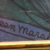 Old poster of St Anne's Church in Vallauris, Jean Marais, 1991