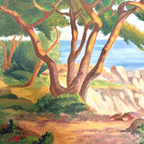 Oil on canvas by Raymond JAFFRÉ (1918-2003)