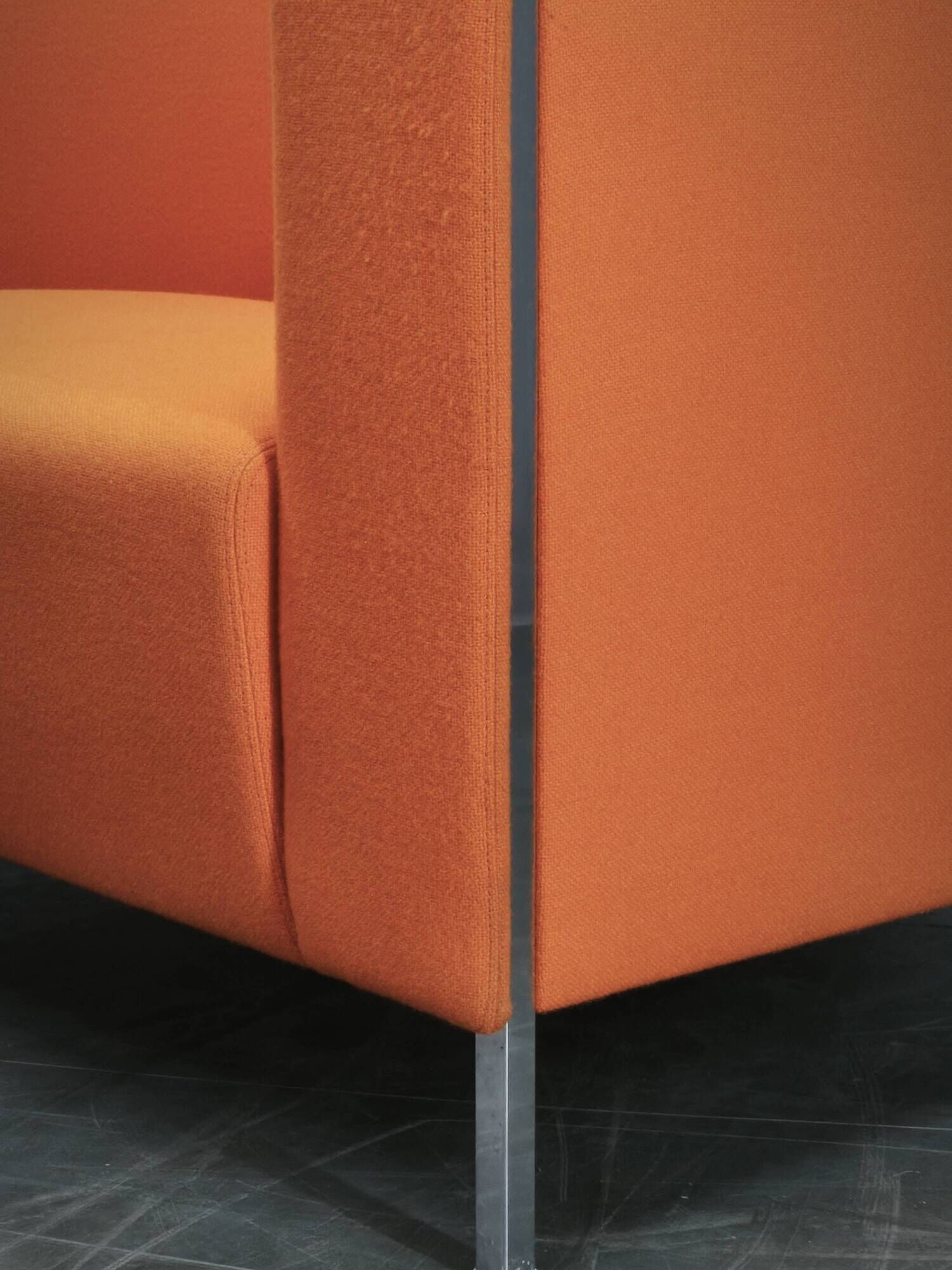 Enrico Franzolini Steel 2000 Orange Armchair for Moroso, Italy