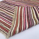 XL Handmade Striped Vintage North African Berber Antique Carpet - Area Rug 272x180