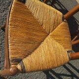 Series of 4 decked bistro chairs