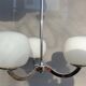 Sputnik 1970 triplet globes opal glass