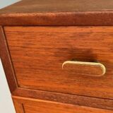 pair of teak wall-mounted bedside tables - Denmark 1960s