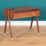 Table de couture danoise en palissandre par Severin Hansen pour Haslev Moelsnedkeri Table d'appoint Lampe Table