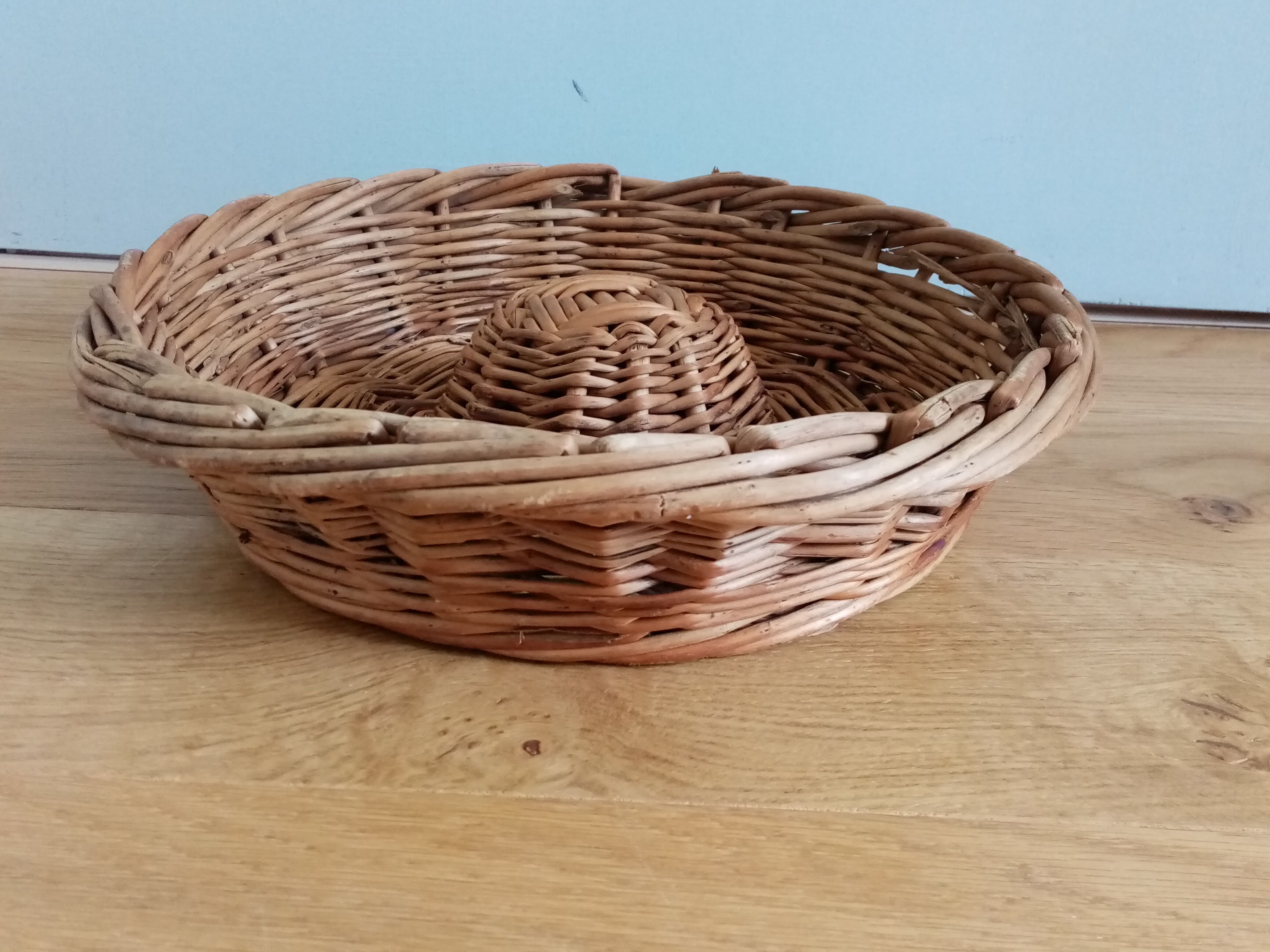 Panier rond plat décoration murale