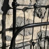 Antique Napoleon III bed in black wrought iron