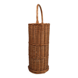 Vintage wicker umbrella stand, handcrafted, 1960s.