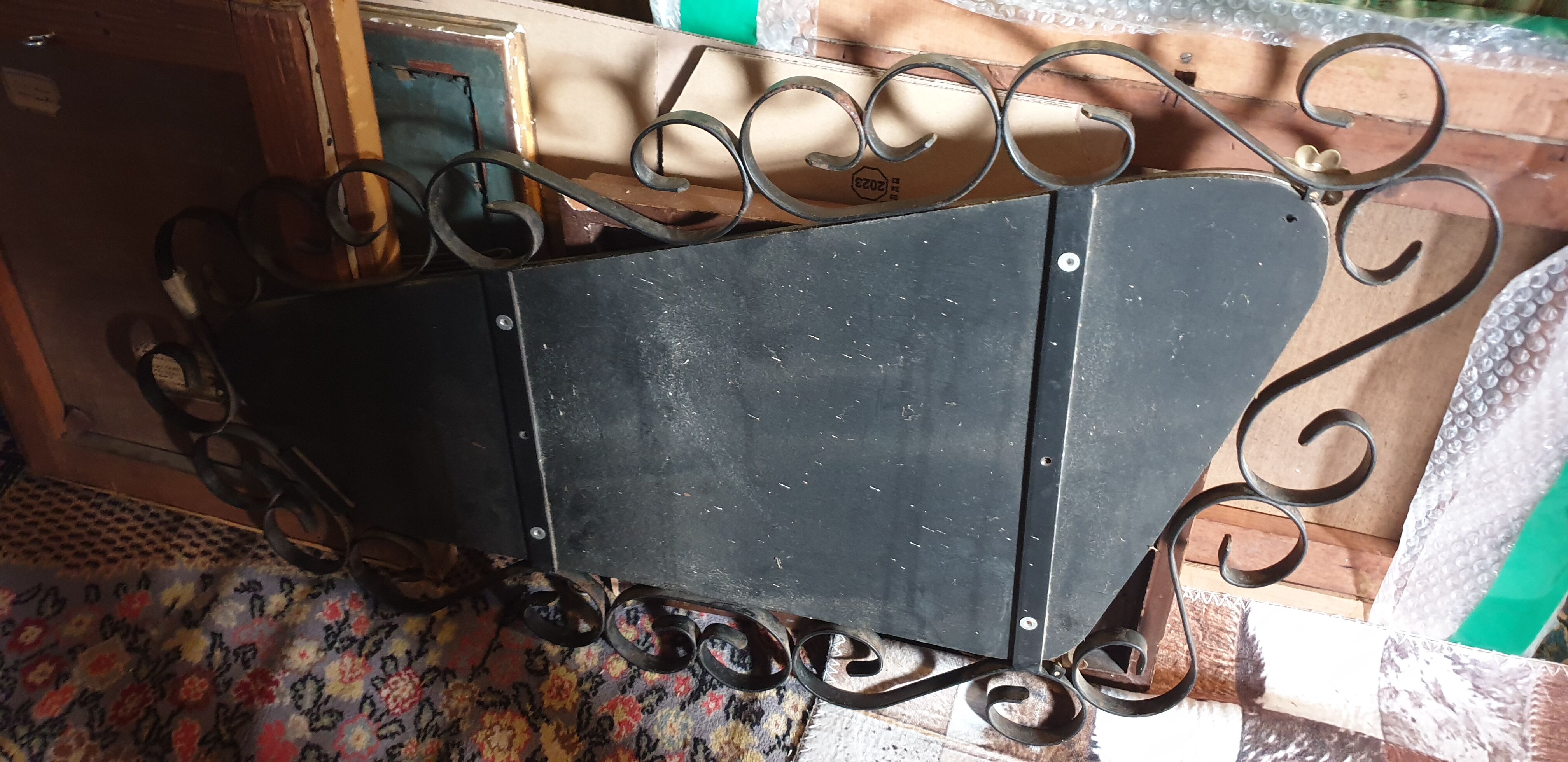 Wrought iron mirror 60s