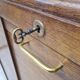 Renovated 1977 oak filing cabinet with double curtain