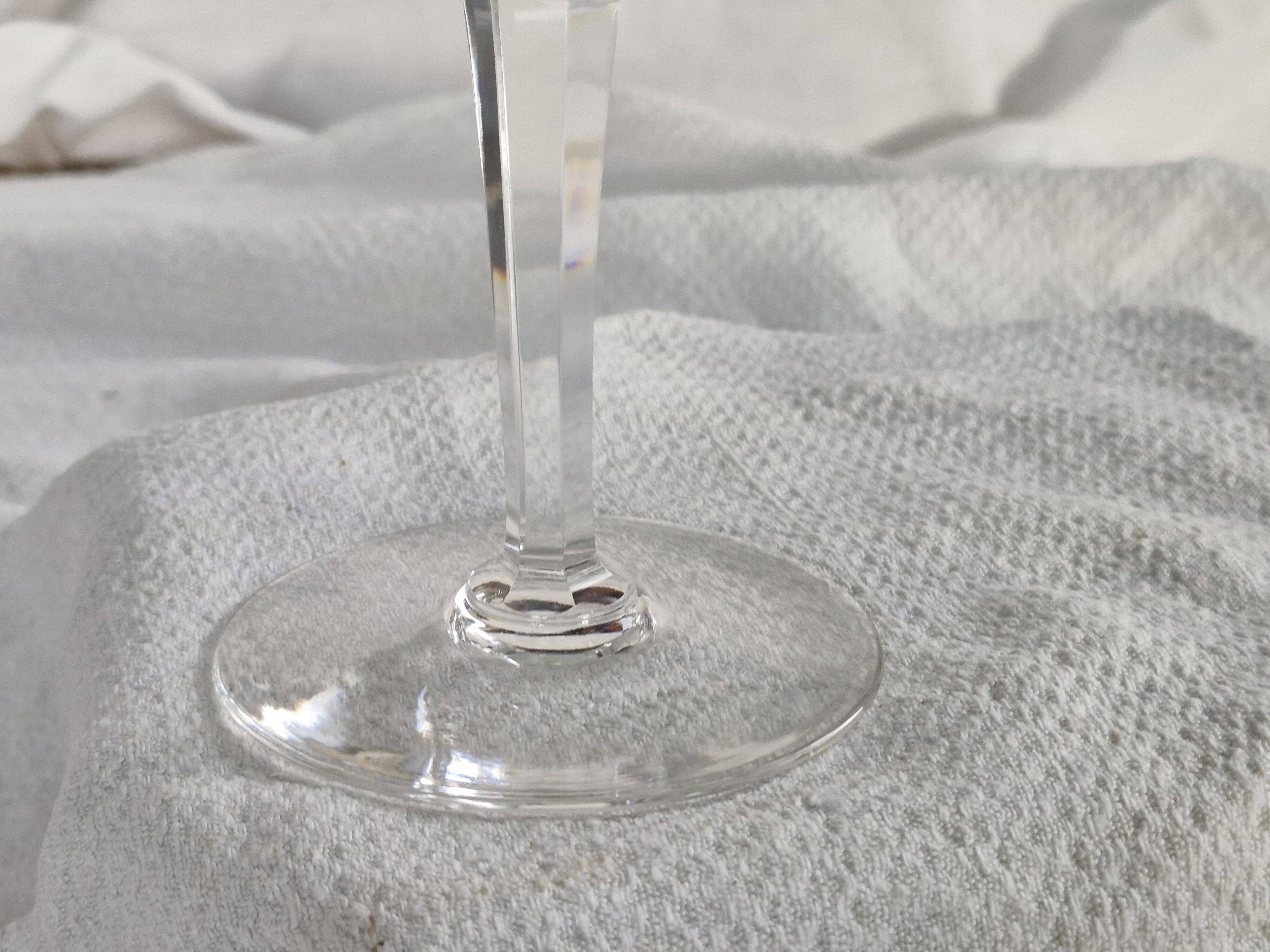 1 Val Saint Lambert crystal champagne glass, Nestor model, Hamle cut
