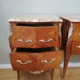 Pair of bedside tables in the form of a Louis XV style tomb