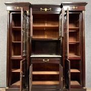 Large Empire-style display cabinet in mahogany from the late 19th century.