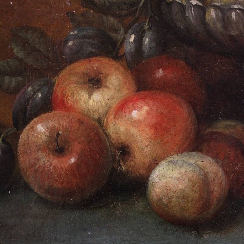 Antique Italian still life painting from the 18th century