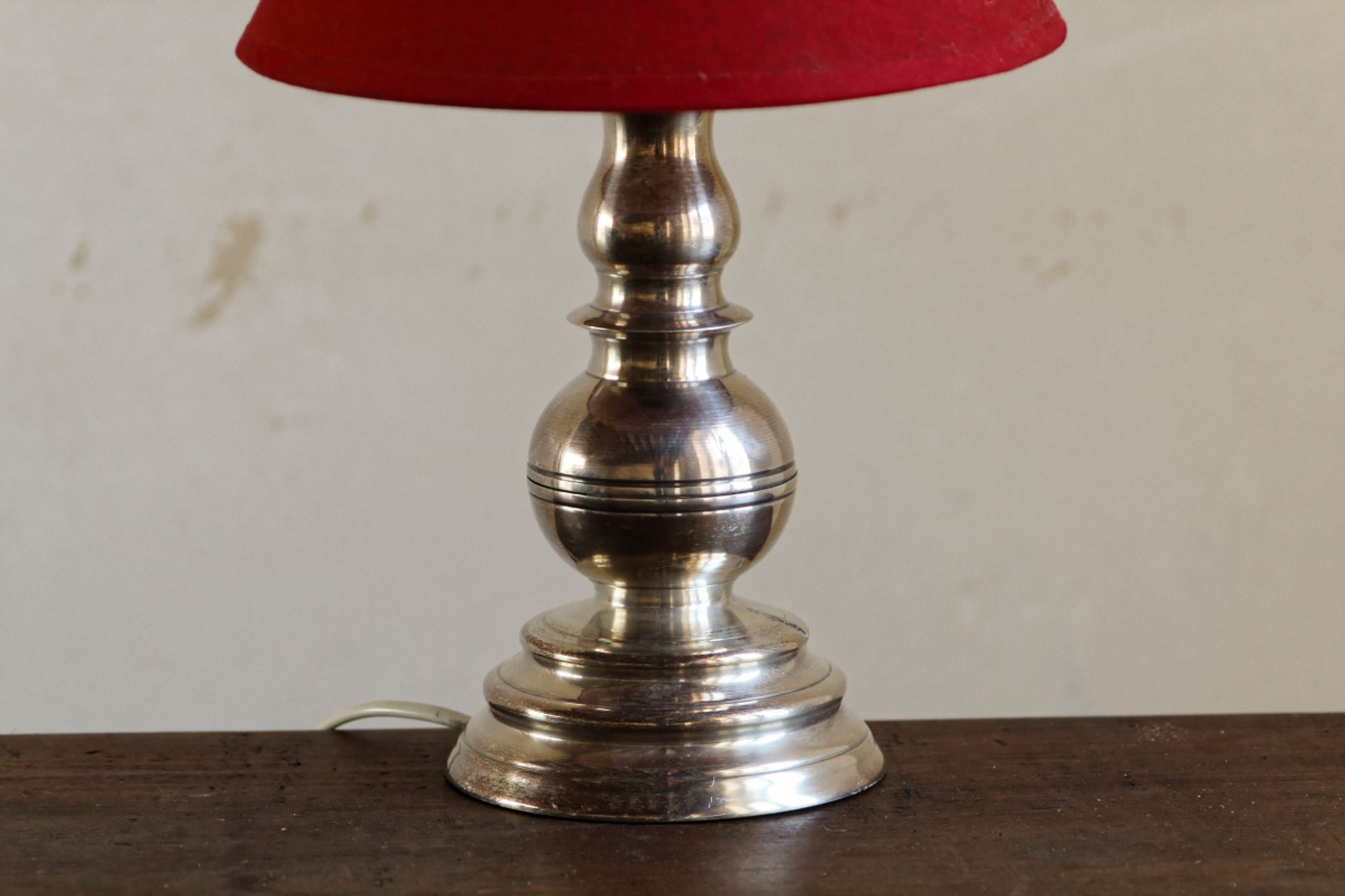 Silver metal lamp