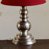 Lampe en métal argenté